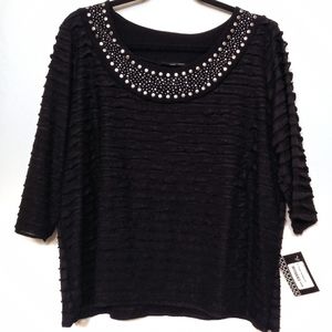 Embellished Ruffle Blouse